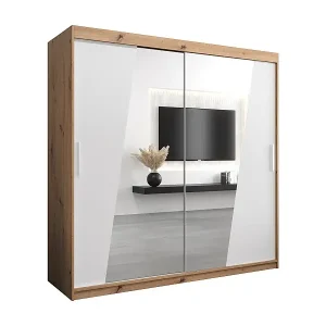 Schneller Versand Schwebetürenschrank Wave 200/200/62 2-Türig (Artisan/Weiß)