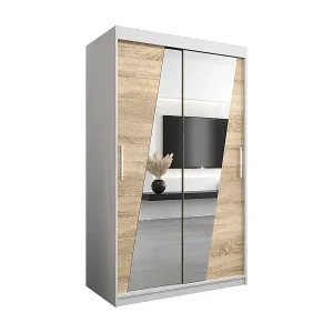 Kostenfreie Lieferung Schwebetürenschrank Wave 200/120/62 2-Türig (Weiß/Sonoma)