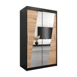 Kostenfreie Lieferung Schwebetürenschrank Wave 200/120/62 2-Türig (Schwarz/Artisan)