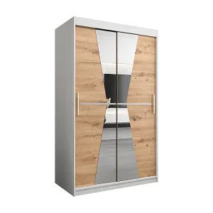 Mega-Angebot Schwebetürenschrank Maroko 200/120/62 2-Türig (Weiß/Artisan)