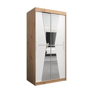 Schneller Versand Schwebetürenschrank Maroko 200/100/62 2-Türig (Artisan/Weiß)