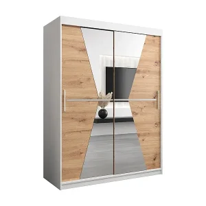 Jetzt Kaufen Schwebetürenschrank Maroko 200/150/62 2-Türig (Weiß/Artisan)