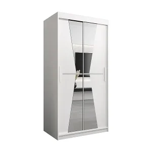 Geprüft Schwebetürenschrank Maroko 200/100/62 2-Türig (Weiß)