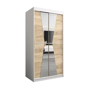 Schwebetürenschrank Maroko 200/100/62 2-Türig (Weiß/Sonoma) Top-Seller