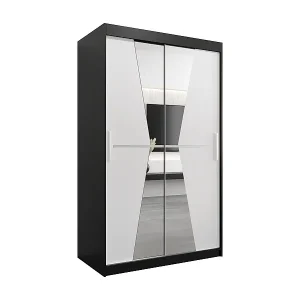 Schwebetürenschrank Maroko 200/120/62 2-Türig (Schwarz/Weiß) Jetzt Kaufen