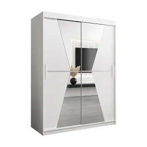Preisreduziert Schwebetürenschrank Maroko 200/150/62 2-Türig (Weiß)