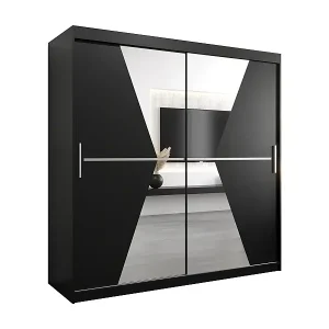 Kostenfreie Lieferung Schwebetürenschrank Maroko 200/200/62 2-Türig (Schwarz)