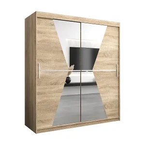 Schwebetürenschrank Maroko 200/180/62 2-Türig (Sonoma) Schneller Versand