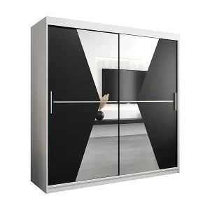 Direkt Vom Hersteller Schwebetürenschrank Maroko 200/200/62 2-Türig (Weiß/Schwarz)