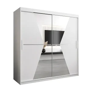 Kostenfreie Lieferung Schwebetürenschrank Maroko 200/200/62 2-Türig (Weiß)