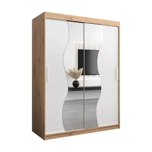 Echt SCHWEBETÜRENSCHRANK MADRYT 200/150/62 2-türig (Artisan/Weiß)