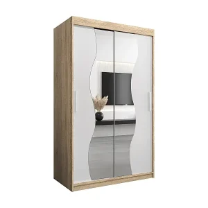 SCHWEBETÜRENSCHRANK MADRYT 200/120/62 2-türig (Sonoma/Weiß) Sofort Bestellen