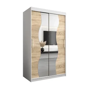 SCHWEBETÜRENSCHRANK MADRYT 200/120/62 2-türig (Weiß/Sonoma) Aktuell