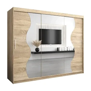 Finale Aktion SCHWEBETÜRENSCHRANK MADRYT 200/250/62 3-türig (Sonoma/Sonoma)