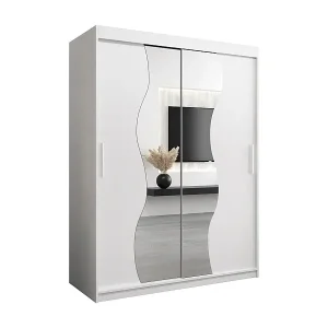 Knallerangebot SCHWEBETÜRENSCHRANK MADRYT 200/150/62 2-türig (Weiß/Weiß)