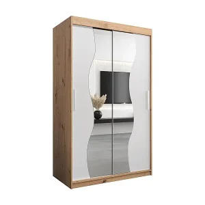 SCHWEBETÜRENSCHRANK MADRYT 200/120/62 2-türig (Artisan/Weiß) Neuheit