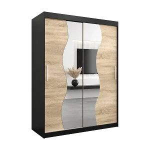 Jetzt Kaufen SCHWEBETÜRENSCHRANK MADRYT 200/150/62 2-türig (Schwarz/Sonoma)