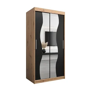 Nur Für Kurze Zeit SCHWEBETÜRENSCHRANK MADRYT 200/100/62 2-türig (Artisan/Schwarz)