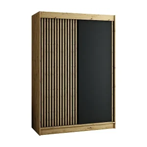 Top-Preis SCHWEBETÜRENSCHRANK LAMELO 200/150/62 2-türig (Artisan/Schwarz/Artisan)