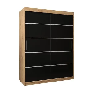 Angebot SCHWEBETÜRENSCHRANK VERONA 1 200/150/62 2-türig (Artisan/Schwarz)