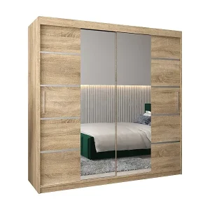 Rabatt SCHWEBETÜRENSCHRANK VERONA 4 200/200/62 2-türig (Sonoma/Sonoma)