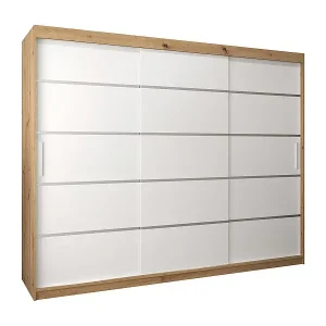 Garantierte Lieferung SCHWEBETÜRENSCHRANK VERONA 1 200/250/62 3-türig (Artisan/Weiß)