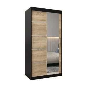 Markenprodukt SCHWEBETÜRENSCHRANK VERONA 2 200/100/62 2-türig (Schwarz/Sonoma)