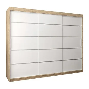 SCHWEBETÜRENSCHRANK VERONA 1 200/250/62 3-türig (Sonoma/Weiß) Direkt Vom Hersteller