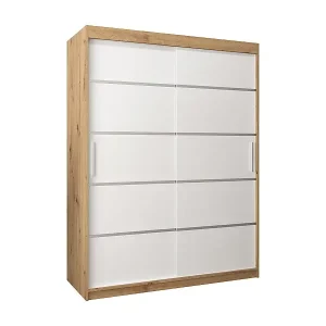 Sofort Bestellen SCHWEBETÜRENSCHRANK VERONA 1 200/150/62 2-türig (Artisan/Weiß)
