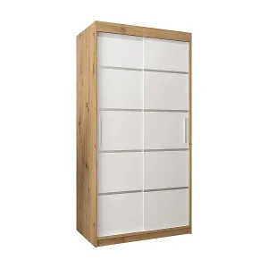 Neue Kollektion SCHWEBETÜRENSCHRANK VERONA 1 200/100/62 2-türig (Artisan/Weiß)