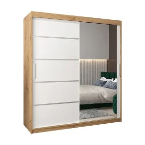 Kostenfreie Lieferung SCHWEBETÜRENSCHRANK VERONA 2 200/180/62 2-türig (Artisan/Weiß)