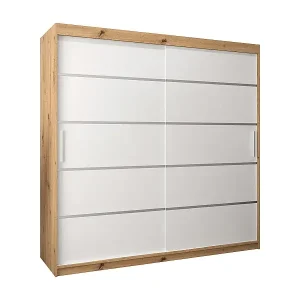 Sonderaktion SCHWEBETÜRENSCHRANK VERONA 1 200/200/62 2-türig (Artisan/Weiß)