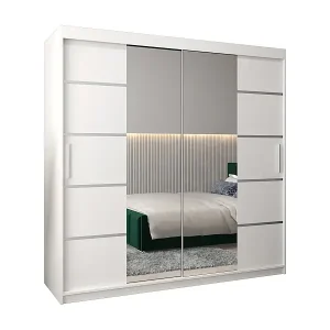 SCHWEBETÜRENSCHRANK VERONA 4 200/200/62 2-türig (Weiß/Weiß) Kostenloser Versand