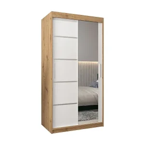SCHWEBETÜRENSCHRANK VERONA 2 200/100/62 2-türig (Artisan/Weiß) Sonderangebot