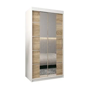 SCHWEBETÜRENSCHRANK VERONA 4 200/100/62 2-türig (Weiß/Sonoma) Jetzt Kaufen