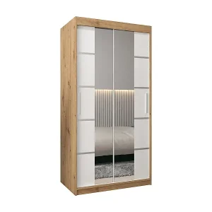 SCHWEBETÜRENSCHRANK VERONA 4 200/100/62 2-türig (Artisan/Weiß) Top-Seller