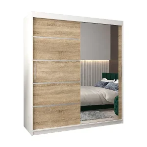 Direkt Vom Hersteller SCHWEBETÜRENSCHRANK VERONA 2 200/180/62 2-türig (Weiß/Sonoma)