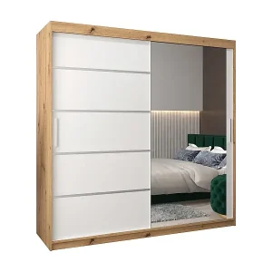 Saisonangebot SCHWEBETÜRENSCHRANK VERONA 2 200/200/62 2-türig (Artisan/Weiß)