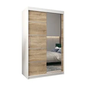 Top-Seller SCHWEBETÜRENSCHRANK VERONA 2 200/120/62 2-türig (Weiß/Sonoma)