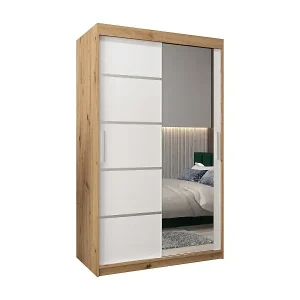 SCHWEBETÜRENSCHRANK VERONA 2 200/120/62 2-türig (Artisan/Weiß) Versand Am Gleichen Tag