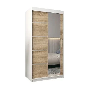 Direktkauf SCHWEBETÜRENSCHRANK VERONA 2 200/100/62 2-türig (Weiß/Sonoma)
