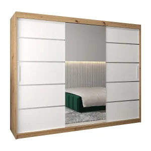 Sonderaktion SCHWEBETÜRENSCHRANK VERONA 2 200/250/62 3-türig (Artisan/Weiß)