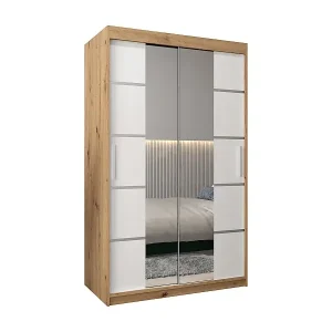 SCHWEBETÜRENSCHRANK VERONA 4 200/120/62 2-türig (Artisan/Weiß) Bestseller