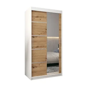 SCHWEBETÜRENSCHRANK VERONA 2 200/100/62 2-türig (Weiß/Artisan) Wochenendangebot