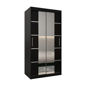 Meistverkauft SCHWEBETÜRENSCHRANK VERONA 4 200/100/62 2-türig (Schwarz/Schwarz)