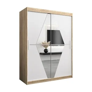 Schwebetürenschrank Boliwia 200/150/62 2-Türig (Sonoma/Weiß) Nur Heute