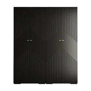 Online Kaufen DREHTÜRENSCHRANK MANHATTAN RYFEL 2 236,7/200/47 4-türig (Schwarz)