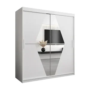 Direktkauf Schwebetürenschrank Boliwia 200/180/62 2-Türig (Weiß)