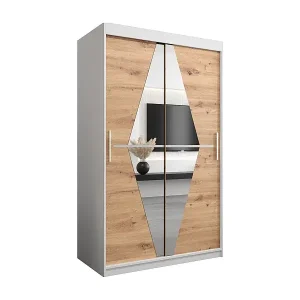 Sale Schwebetürenschrank Boliwia 200/120/62 2-Türig (Weiß/Artisan)