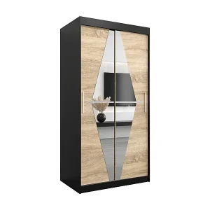 Online Kaufen Schwebetürenschrank Boliwia 200/100/62 2-Türig (Schwarz/Sonoma)